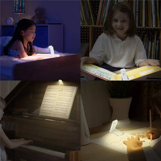 Luz LED recargable por USB para libros