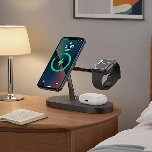 Cargador Inalámbrico Magnético 3 en 1 Apple