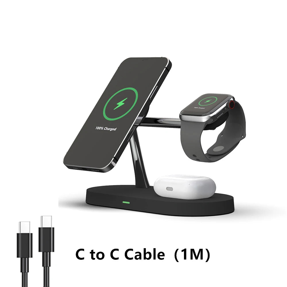 Cargador Inalámbrico Magnético 3 en 1 Apple